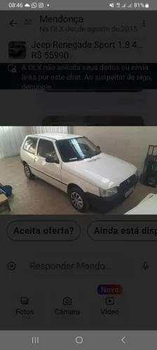 Fiat Uno Mille 1.0 Fire/ F.flex/ Economy 4P 2008