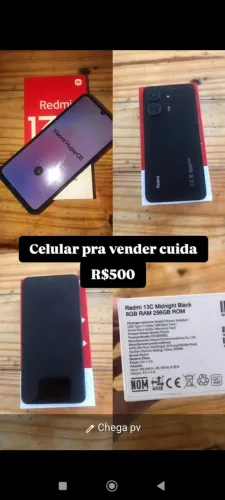 Celular semi novo redmi13C 8gbram 256gb