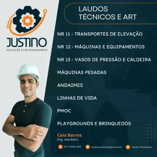 Engenheiro mecânico | Laudo técnico | ART | Responsabilidade técnica | Projetos