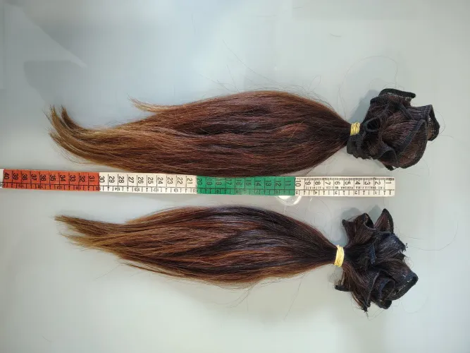 Mega Hair na Tela - Castanho / Moreno Iluminado (Cabelo Humano - 2 Telas)