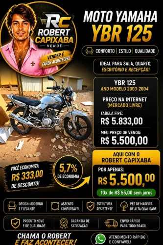 YBR 125CC (UMA AZUL OUTRA PRATA)