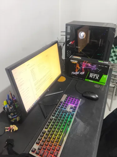 PC Gamer Alto Desempenho com RTX 3060 + NVMe 1TB + Monitor 24''