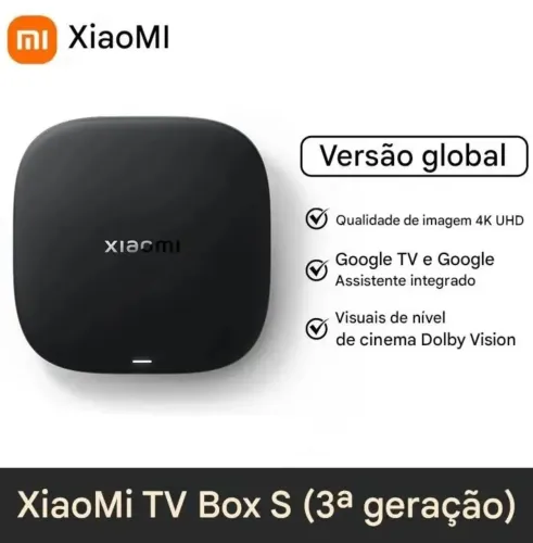 xiaomi mi box S 4k ultra HD 3gen- preto