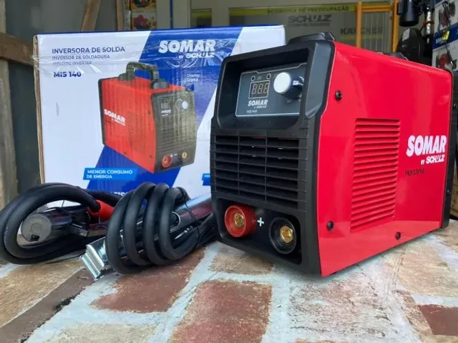 Máquina de Solda Inversora 140A Bivolt Somar - NOVA