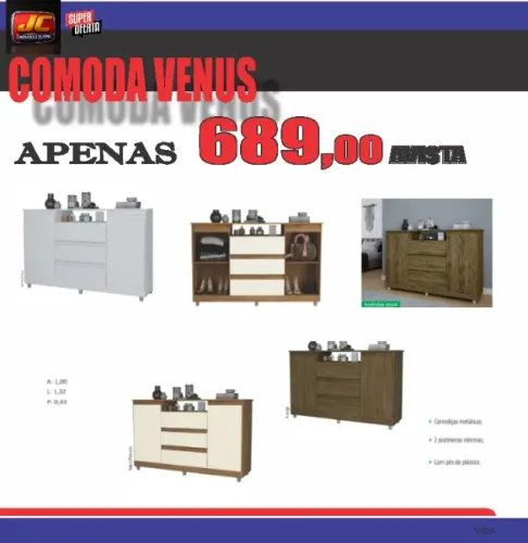comoda venus com 2 portas