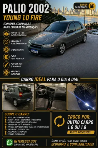 Fiat Palio Young 1.0 MPI 8V 4P (álcool) 2002