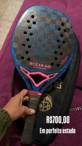 Raquete de beach tenis Ocean Air - Bullet 6.0, com Glipper e case