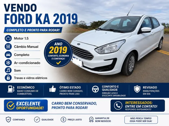 Ford KA 1.5 Sedan SE 12V Flex 4P Mec. 2019