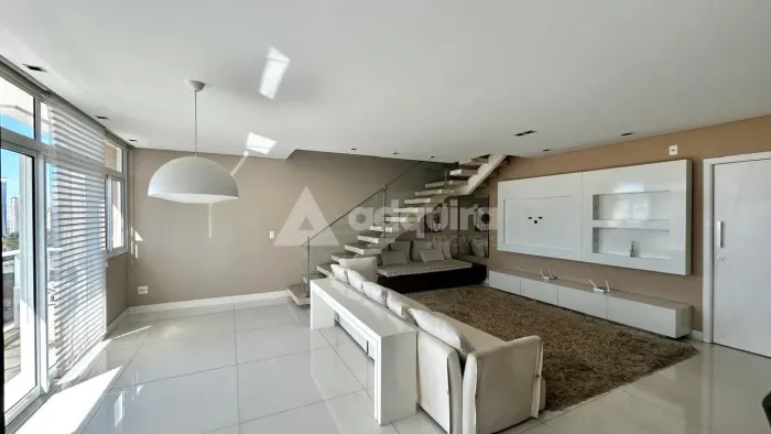 Ed. Monet, Centro, Duplex, Semi-Mobiliado, Andar alto, 02 suítes, 02 vagas gar.