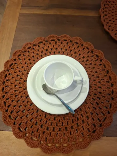4 sousplat (suplá) de crochê