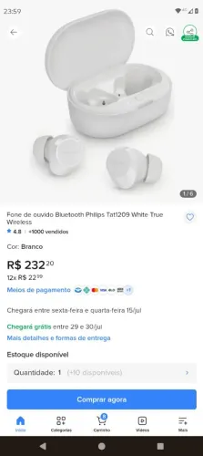 Fone de ouvido Philips