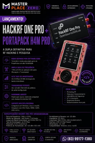 HackRF One Pro + Portapack H4M Pro (ORIGINAL / NOVO)