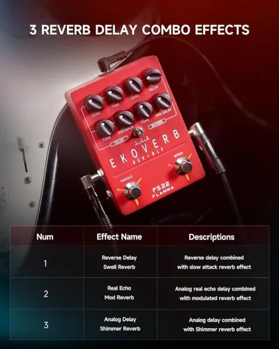 Pedal Delay e Reverb Flamma Ekoverb FS22 