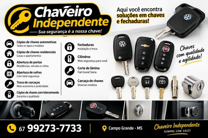 Chaveiro independente.