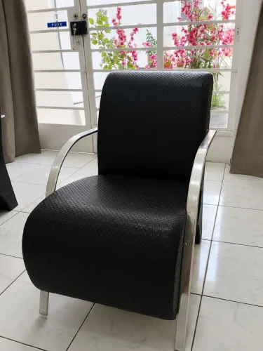 Poltronas Pretas Modernas Kit 4 uni - Usadas