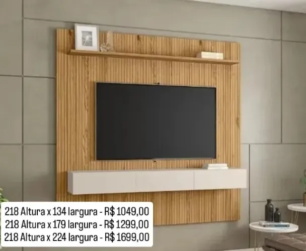 Painel Ripado com Estante - a partir de R$ 1049,00