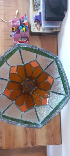 Lustre antigo estilo Tiffany 33cm