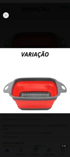 Escorredor multiuso quadrado de silicone