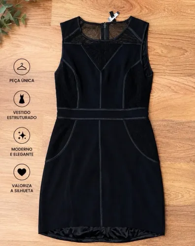 vestido curto preto marca bebe