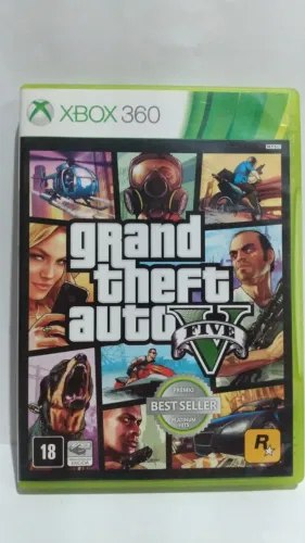 Jogo Xbox 360 Grand Theft Auto V (GTA 5) Best seller Platinum Hits.