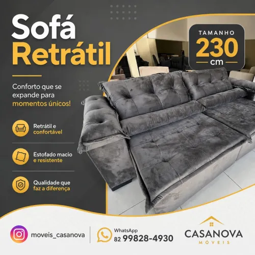 Sofá Retrátil 230cm