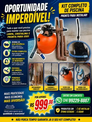 Bomba e filtro de Piscina 