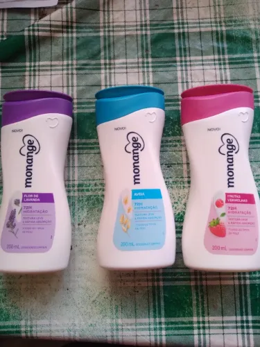 Hidratante monange corporal, todos tipos de pele, vários aromas