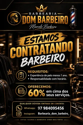 CONTRATAMOS BARBEIRO