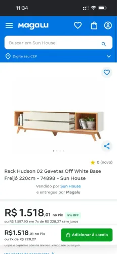 Rack com Gavetas - Base de Freijó 