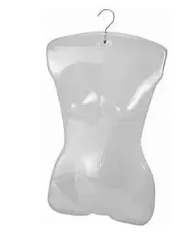 Cabide de corpo feminino de PVC Transparente - Kit com 10 Unidades