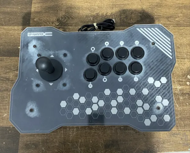 Controle Arcade FightStick Manete Joystick Para PC e PS3 Com Fio Black
