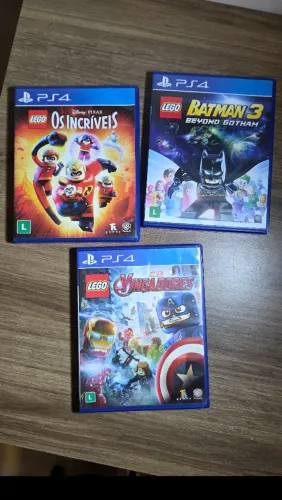 Jogos PS4 - Lego Vingadores/Batman/Incríveis