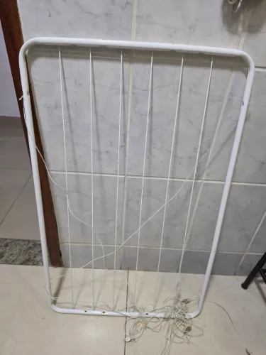 Varal de Teto em Aço Branco (90x56cm) - Desapego Rápido