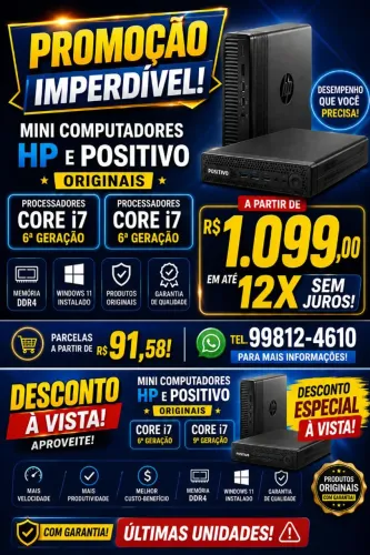 Promoção! mini pc core i7 METADE DO PREÇO com garantia em 12x s juros!