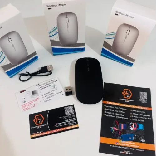Mouse Sem Fio com Bluetooth - Recarregável
