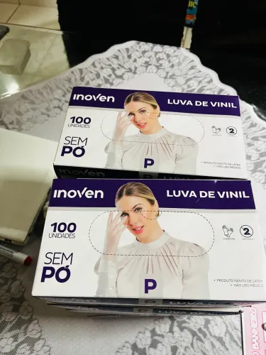 Luvas em vinil