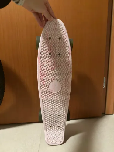 Skate Mini Cruiser Penny Board Marmorizado - Rosa e Branco?