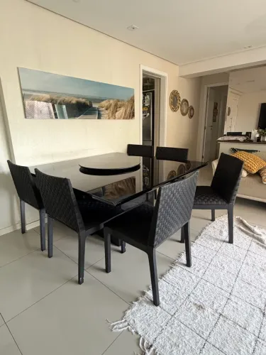 Conjunto Mesa de Jantar Luxo (Não é de loja de departamento!) + Madeira laca vidro