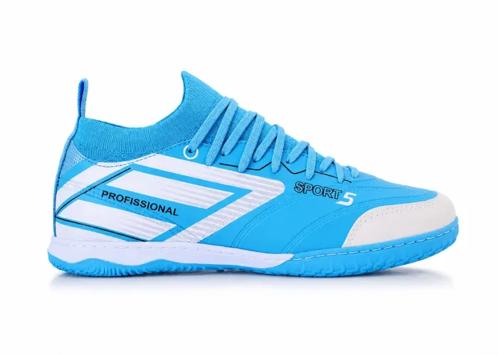 Chuteira Futsal Quadra Salão Lisa Pro 5 Azul