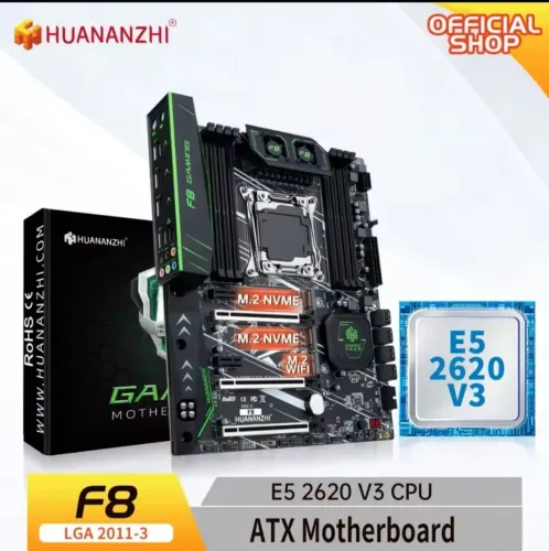Kit placa mãe huanazhi X99 F8  + Intel Xeon E5 2620 V3