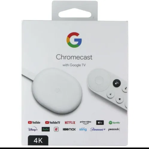 Chromecast Google TV 4K Branco com Controle
