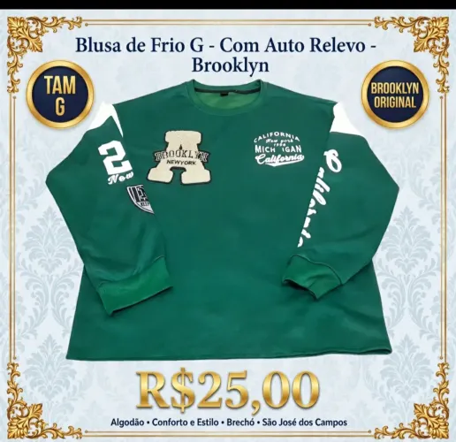 Agasalho masculino auto relevo G