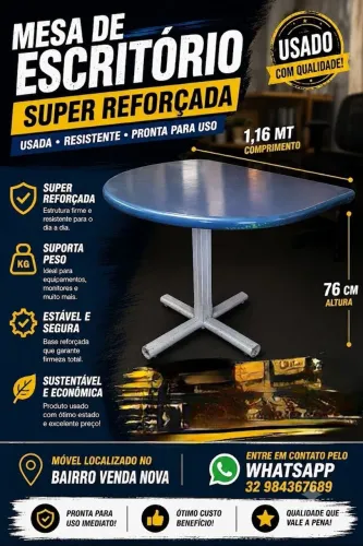 Mesa de escritório reforçada 