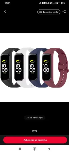 Pulseira para Samsung Galaxy Fit 2 SM R220 Silicone
