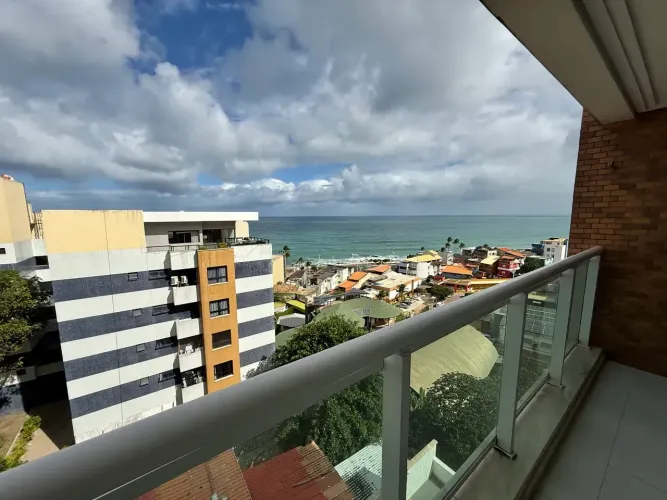 Apartamento 1 quarto, 2 banheiros, varanda com vista mar - Rio Vermelho