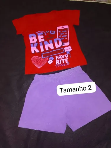 Conjunto infantil menina, tamanho 2