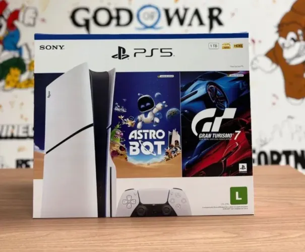 Ps5 1TB Lacrado + 2 jogos Mídia física - Nota e garantia 