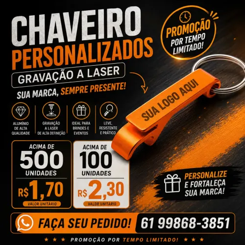 Brinde Chaveiro Abridor pé de galinha