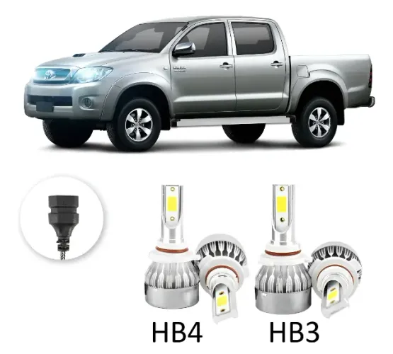 Kit Lampadas Led Toyota Hilux 2006 A 2008 Hb3 Hb4 7200 Lumens