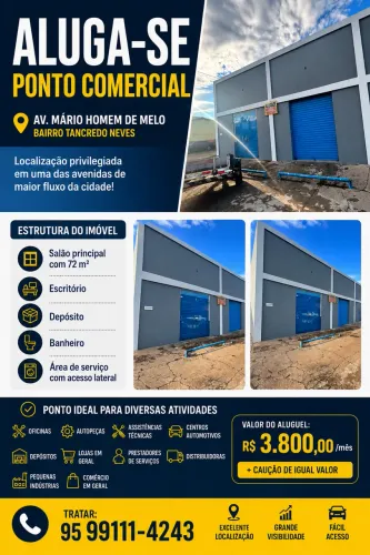 Aluguel de ponto Comercial Avenida Mário Homem de Melo